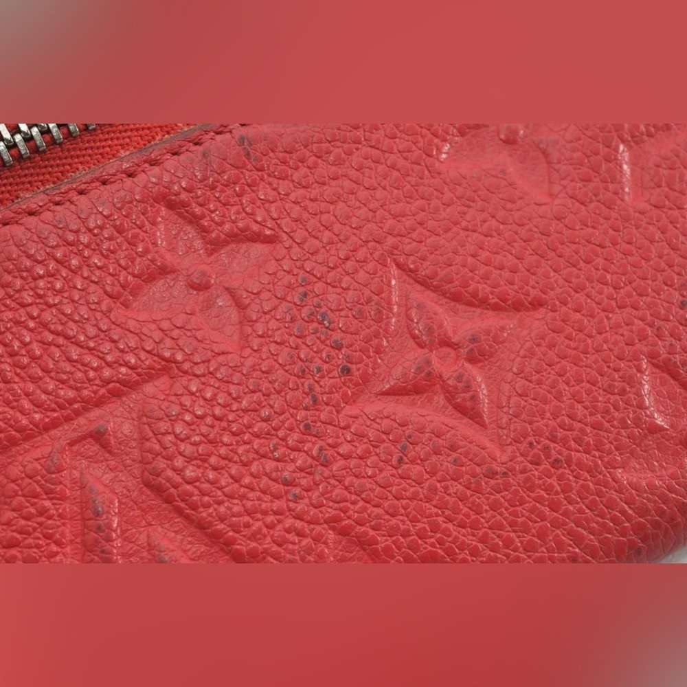 ♥️Louis Vuitton Red Monogram Empreinte Pochette Cles Coin Purse/Wallet |PRELOVED - Picture 9 of 16